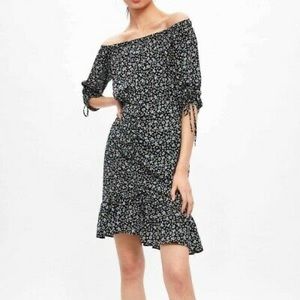 Zara Off Shoulder Floral Print Dress